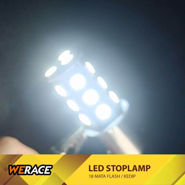 Werace Lampu Stop Led Model Jagung Mata Flashing Kedip Harga Per Biji Warna Putih