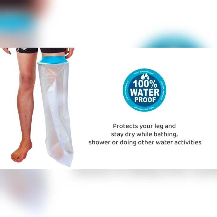 aCurio READY STOCK Cast Cover for Shower Leg Adult Waterproof Full Leg