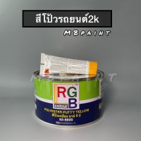 สีโป้วเหลือง RGB สีโป้ว2k สีโป้วรถยนต์