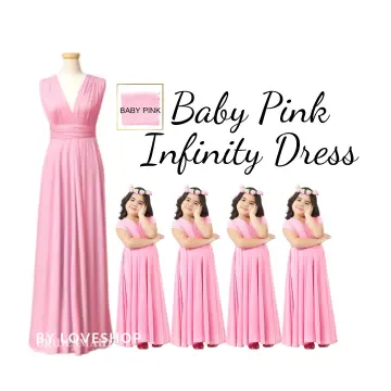 NUDE PINK/LIGHT PINK/BABY PINK INFINITY DRESS