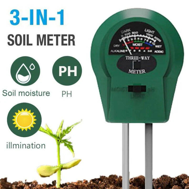 Soil pH Moisture Meter Hygrometer Tester Hydroponics Analyzer Gardening tools Lazada PH