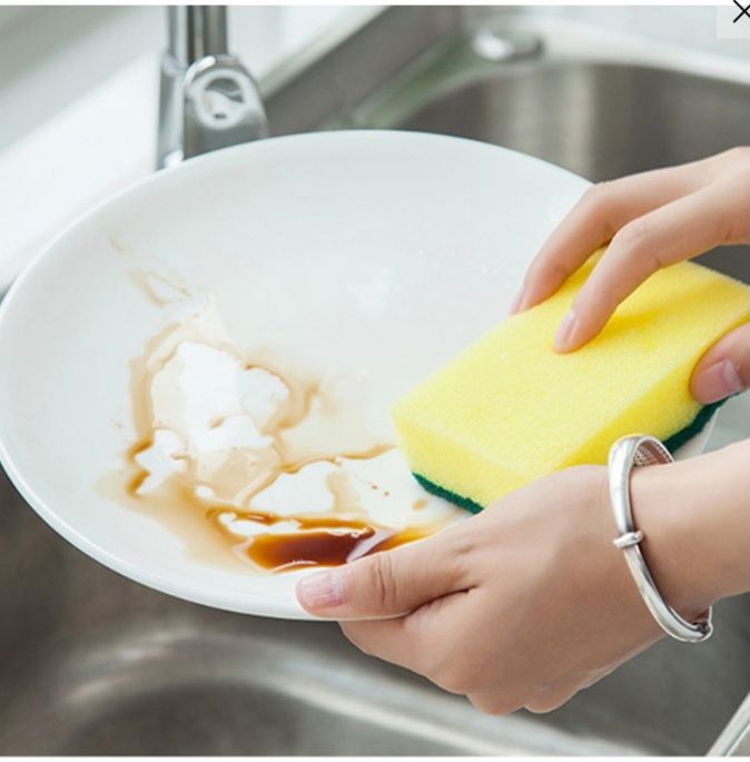 ฟองน้ำล้างจาน-5ชิ้น-ฟองน้ำทำความสอาด-ที่ล้างจาน