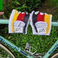 ถุงมือจักรยาน ถุงมือถักสไตล์วินเทจ ลายธงชาติเยอรมัน Vintage Cycling Gloves