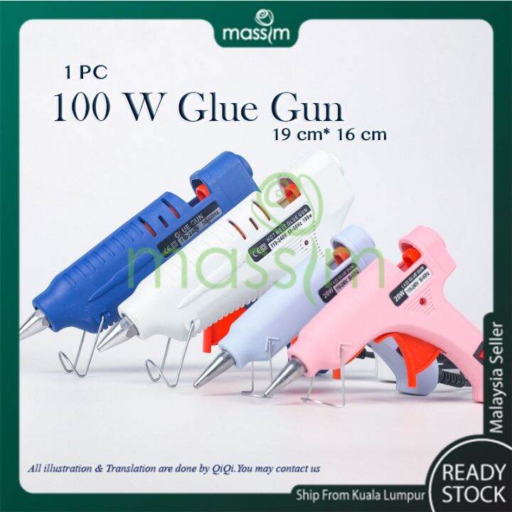 100 Watts Hot Glue Gun Silicone Adhesive Melt Glue Gun Glue Stick