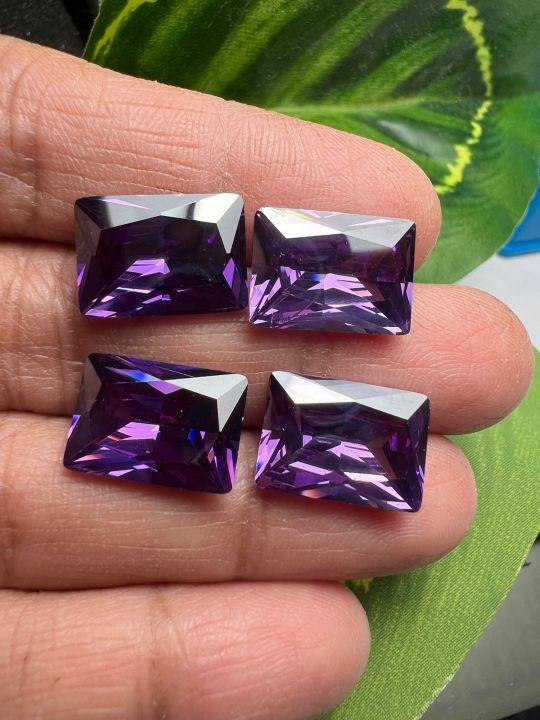 cz-amethyst-diamond-เพชรรัสเซีย-เพชร-cz-กะรัต-carats-พลอย-ขนาด-12x16-มิล-mm-4cs-4-เม็ด