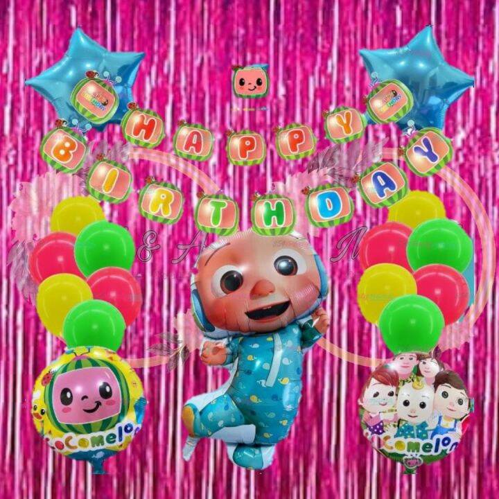 Cocomelon Birthday Party Package Set #5 | Lazada PH