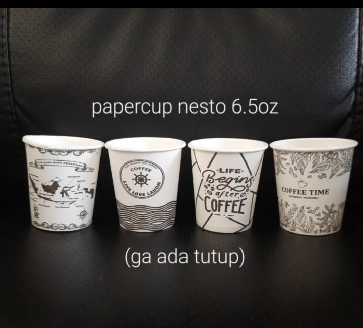 Paper cup gelas kopi kertas uk. 6.5oz 50pcs/pak merk NESTO | CUP Saja ...