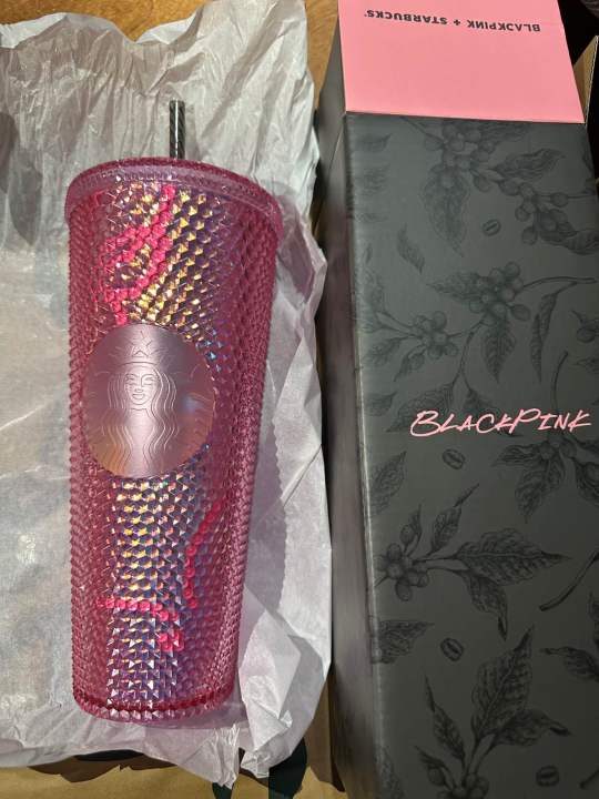 Blackpink X Starbucks Pink Bling Cold Cup 24oz with Original Box