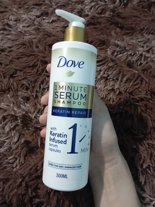 Dove 1Minute Serum Keratin Repair Shampoo 300ML Lazada PH