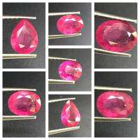 แก้วทับทิมแท้100%หินธรรมชาติ Ruby glass filled 100% natural gemstone