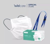 ของแท้ Welcare Mask Lecel 3 Medical Series หน้ากากอนามัยทางการแพทย์ เวล์แคร์ ระดับ 3 พร้อมสายคล้อง  * 1 กล่อง = 40 ชิ้น