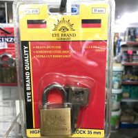 Eye brand Germany High Security Padlock 35mm กุญแจทองเหลืองแท้ คอสั้น กุญเเจล้อคบ้าน แม่กุญแจล็อคบ้าน ตราตา แท้ 100% อุปกรณ์รักษาความปลอดภัย