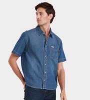 Wrangler แท้100% เสื้อเชิ้ตแขนสั้นผู้ชาย cotton100% ใส่สบาย ทรงregular fit ราคาป้าย 1790 บาท