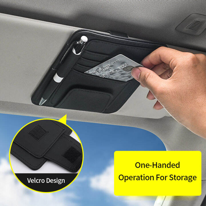 Car Sun Visor Organizer MultiPocket Auto Interior Accessories Pocket