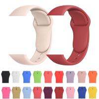 สีใหม่ พร้อมส่ง สายนาฬิกา สายยางแบบหนานุ่มสีพื้นเรียบใช้ได้กับ Smart Watch