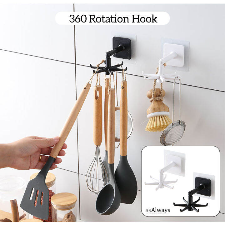 Kitchen Utensil Hanger Under Utensil Holder 360° Rotatable