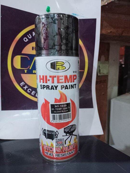 original HITEMP SPRAY PAINT GLOSS BLACK Lazada PH