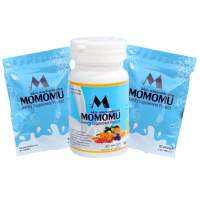 Momomu โมโมมิวเซ็ต1กระปุก2ซอง ผลิตภัณฑ์เสริมอาหารเพื่อความละมุนสำหรับผู้หญิง