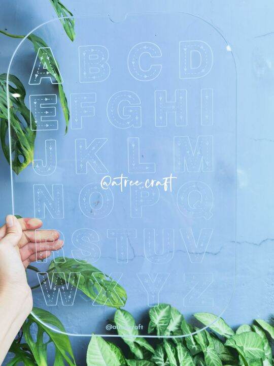 ALPHABET TRACING BOARD Acrylic Flisat insert Large Lazada
