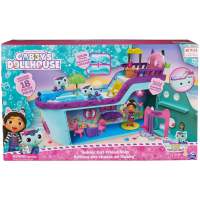 (ของแท้100%) ใหม่ล่าสุด! Gabbys Dollhouse, Gabby Cat Friend Ship, Cruise Ship Toy with 2 Toy Figures