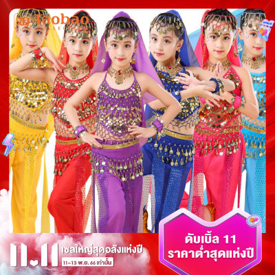 ชุดการแสดงเต้นรำอินเดียสำหรับเด็กชุดเต้นรำชนเผ่าสำหรับเด็กหญิงอนุบาลระบำหน้าท้องซินเจียงสำหรับสาวๆ,ชุดอินเดียหญิง,ชุดไทยเด็กหญิง