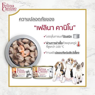 อาหารเสริมสุนัขแบบบรรจุกระป๋อง Felina Canino Dog Food ปริมาณ 85 g