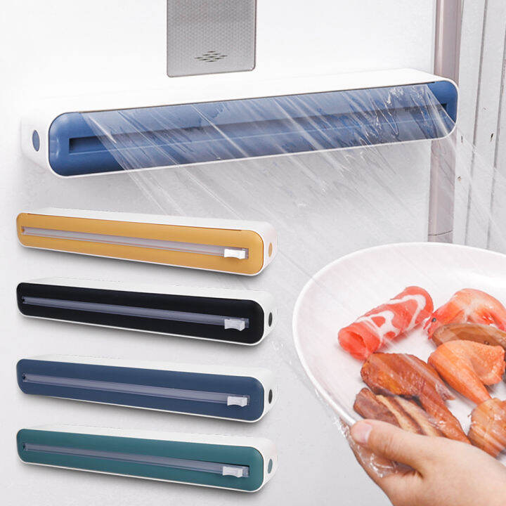 Saran Wrap Dispenser with Slide Cutter Refillable Wrap Dispenser