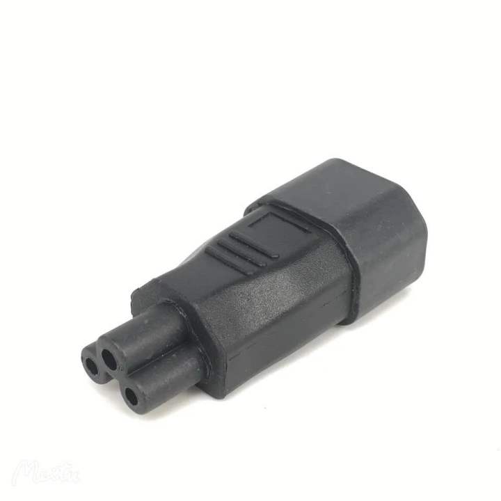 iec-320อะแดปเตอร์-c14-to-c5-iec-power-อะแดปเตอร์-iec-connector-3เสาซ็อกเก็ต-c14-cloverleaf-ปลั๊ก-micky-c5ตรง-converter