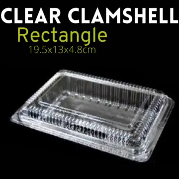 100pcs Clear Oval Dessert Acrylic Container with lid Food Grade