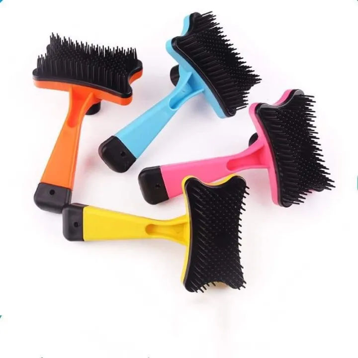 Cheap Slicker Brush Plastic for Dogs Pet Brush, Self Cleaning Slicker