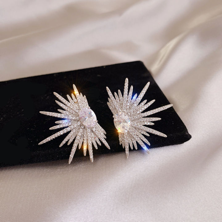 Fancy Flower Earrings - Silver Colour – ADRI MADRID-sgquangbinhtourist.com.vn