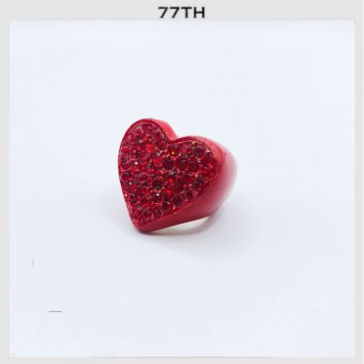 77th Crystals red heart ring