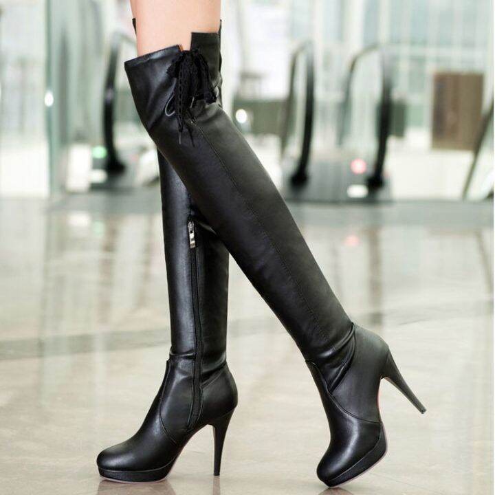 Korean Martin Boots Super High Heels Stiletto Heel over the Knee Boots