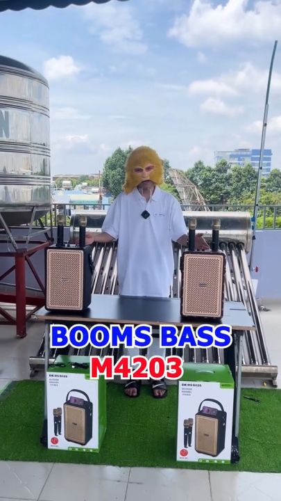 M4203+Boomsbass Wireless Deep Bass Outdoor Party Karaoke Bluetooth