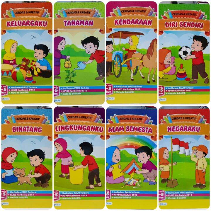 Paket Buku Anak PAUD/TK Cerdas Dan Kreatif (isi 8 Buku) Untuk Anak Usia ...