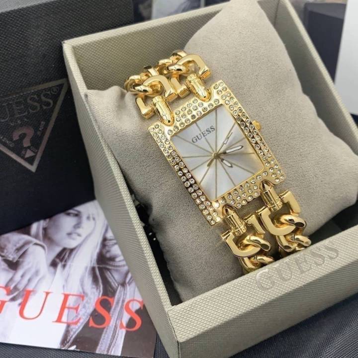 guess-watch-นาฬิกาแฟชั่นผู้หญิง-นาฬิกาสายโซ่-นาฬิกาเพชร-สวยหรูหรา-หลักล้าน