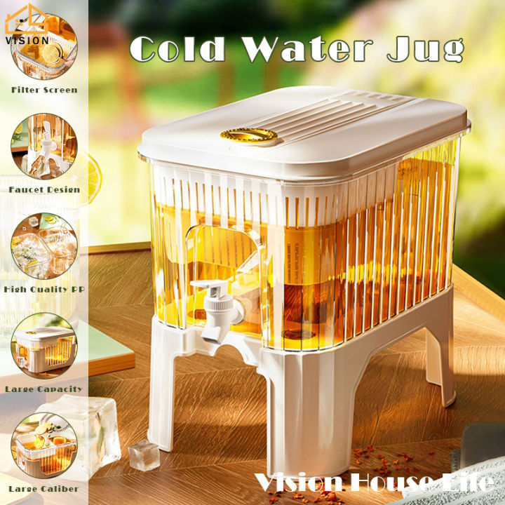 3.5/5L Cold Kettle with Faucet, Plastic Refrigerator Drink