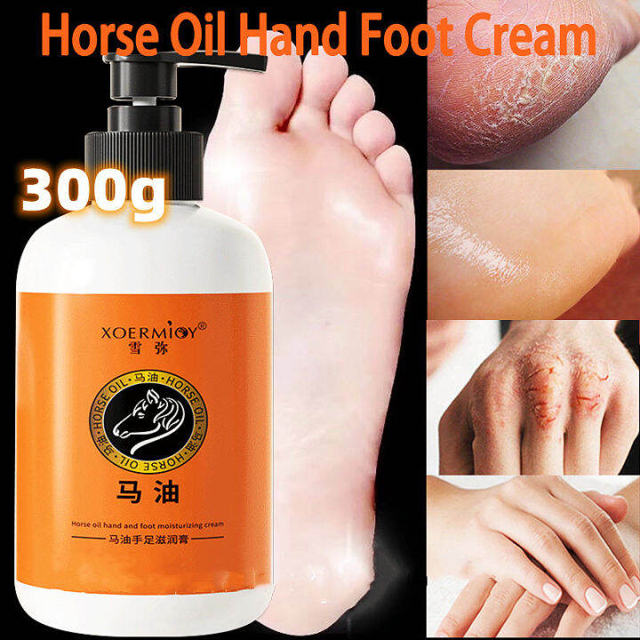 🔥C.three 100% Natual Hand Cream 300g Horse Oil Hand Foot Moisturizing ...