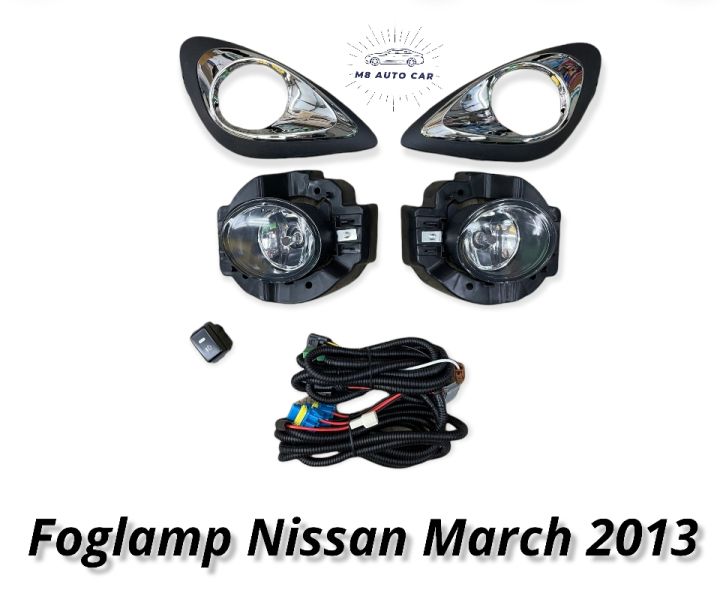 ไฟตัดหมอก NISSAN MARCH  2013 2014 2015 2016 eco car สปอร์ตไลท์ นิสสัน มาร์ช foglamp Nissan March 2013-on