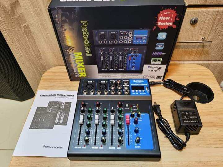 Yamaha audio mixer 4 channel with Bluetooth USB slot effects phantom