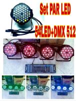 ชุดไฟPAR LED 4 ตัว พร้อม DMX 512 พาร์ LED 54x3W PAR 54 LED 3w RGBW ไฟพาร์ LED disco  ไฟเวที ไฟดิสโก้เธค ไฟปาร์ตี้ รุ่น K-001