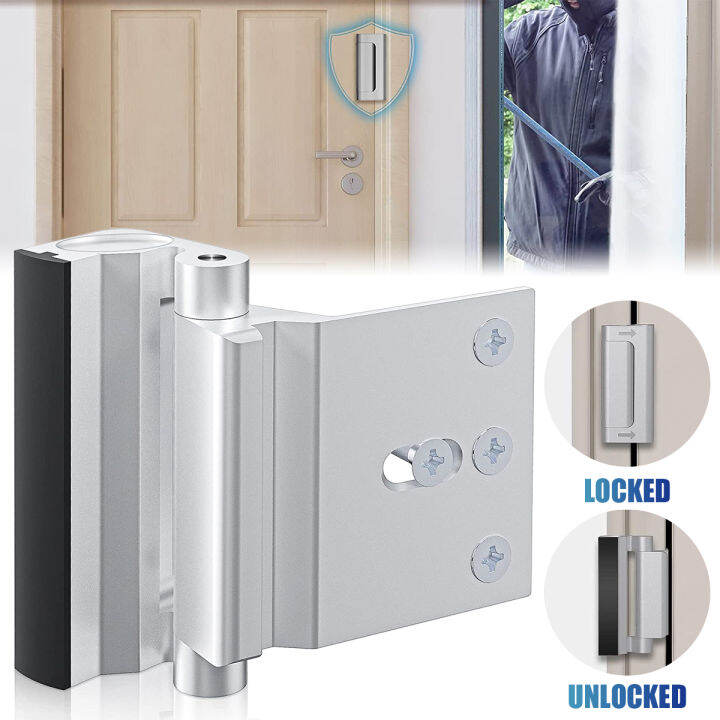 Door Reinforcement Lock Home Security Door Lock Set 3inch 800lbs Sturdy Home Security Defender