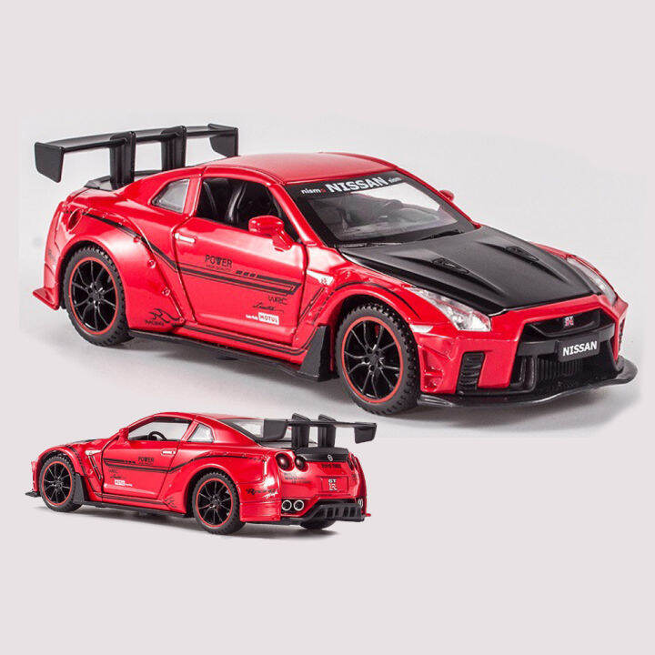 KLT Scale 1: 32 NISSAN GTR R35 ของเล่นโลหะผสมรถยนต์รุ่น Diecast ...