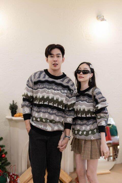 vsm-couple-3g035-เสื้อคู่รัก-เสื้อกันหนาวคู่-เสื้อไหมพรม-เสื้อไปต่างประเทศ-เสื้อคลุมแขนยาว-ชุดถ่ายพรีเวดดิ้ง