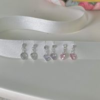 Winterwinter Jewelry Silver925 : เครื่องประดับเงินแท้ เงินแท้925 ต่างหูเงินแท้ ต่างหูตุ้งติ้ง รูปหัวใจ ต่างหูเพชร cz สไตล์เกาหลี