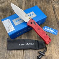 (?สินค้าพร้อมจัดส่ง?)มีดพับ Benchmade Bugout AXIS Folding Knife S30V Satin Plain Blade, Blue Grivory Handles (535)