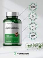 Horbaach Ashwagandha 4500 mg 120 Capsules.