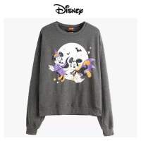 เสื้อวอร์ม  DISNEY สีเทา ?ทรง OVERSIZES  ? ลาย MICKEY &amp;Minnie mouse (TS134)