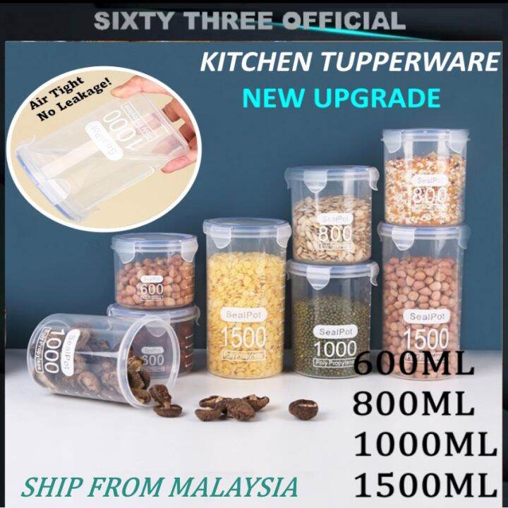 Food Storage Container Kitchen Tupperware Waterproof Sealed Jar Box ...