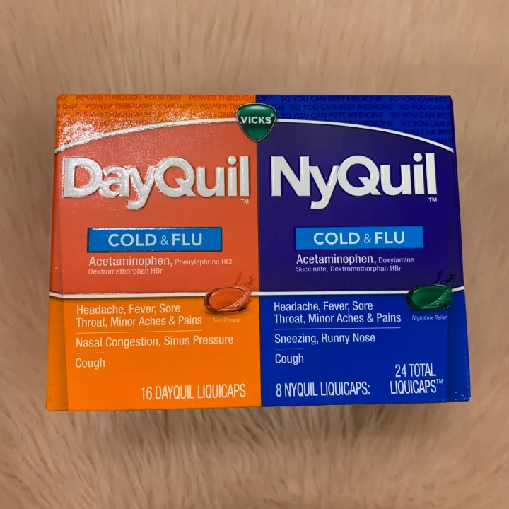 Vicks Dayquil Nyquil Cold & Flu Relief Combo Pack LiquiCaps 24ct
